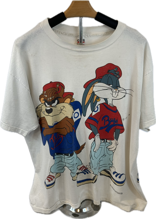 Vintage 90's Taz & Bugs Bunny Hip Hop XL T-Shirt