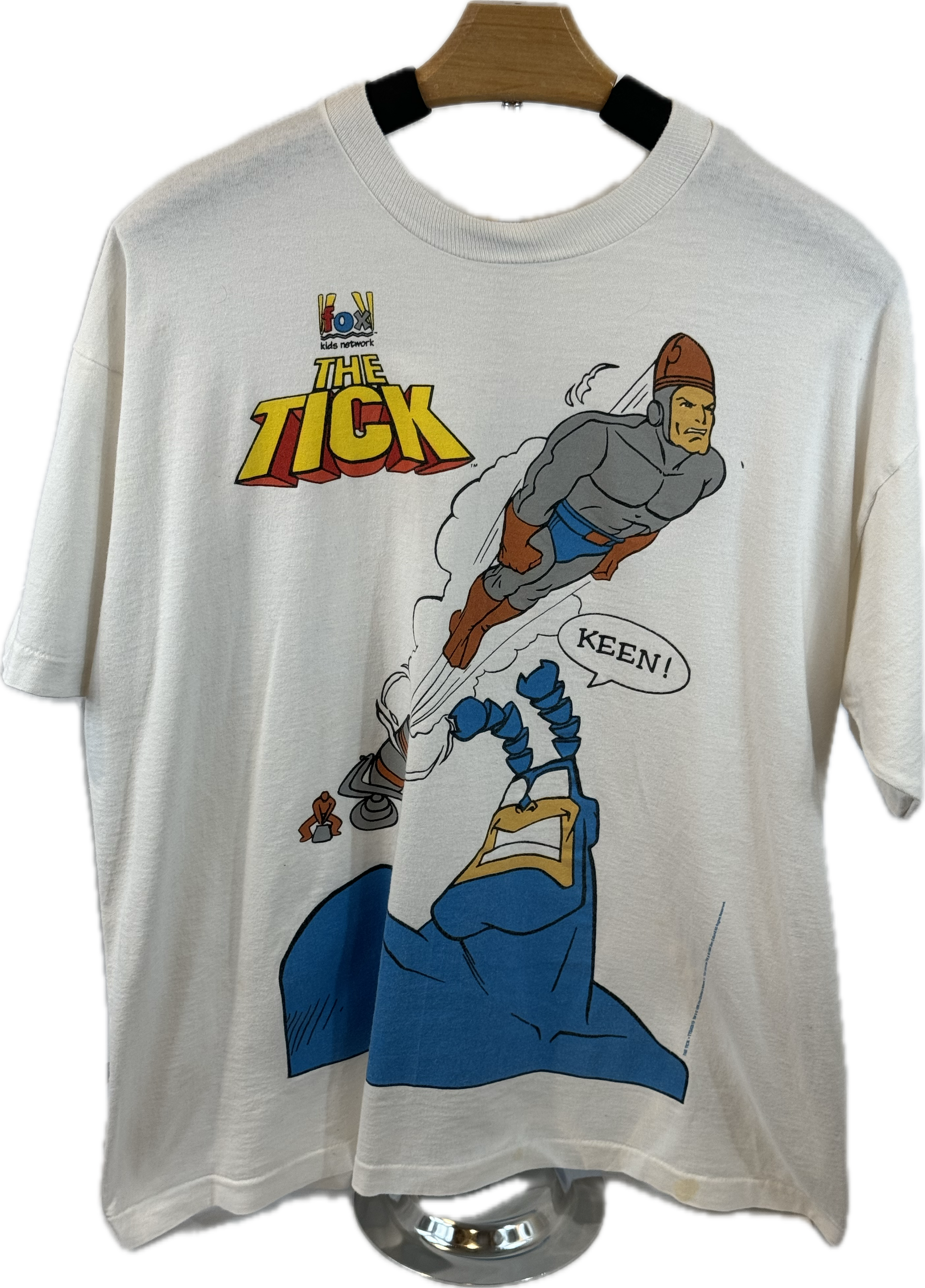 Vintage Fox Kids Network The Tick Fruit of the Loom XL T-Shirt