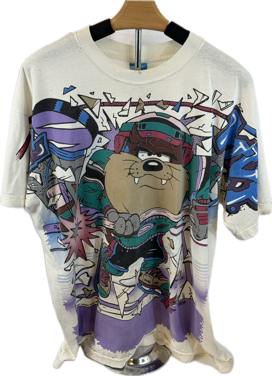 Vintage Taz M.V.P. Fruit of the Loom XL T-Shirt