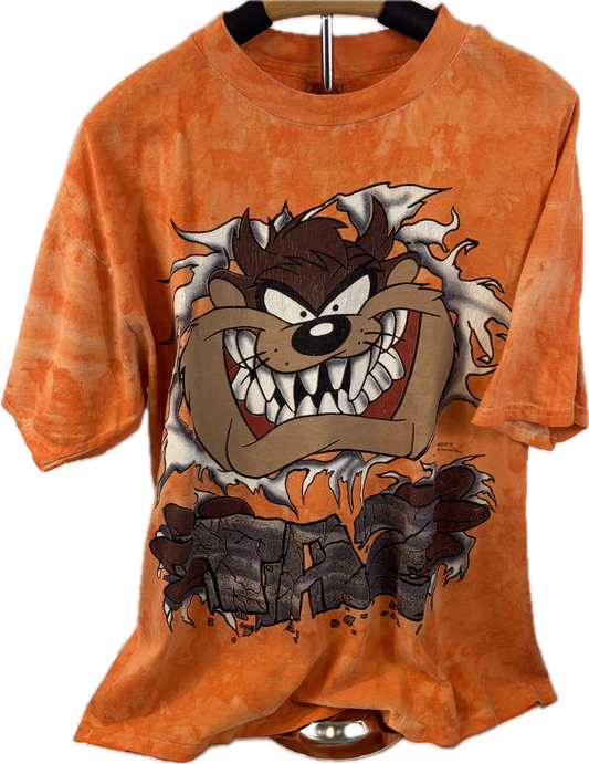 Vintage Looney Tunes Taz Orange XL T-Shirt