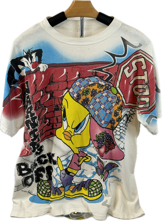 Vintage Tweetie Warning Back Off T-Shirt